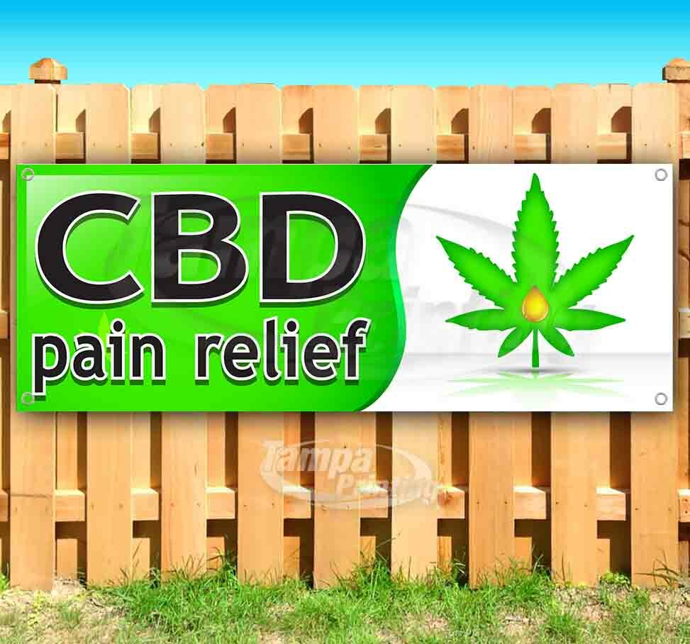 CBD PAIN RELIEF Advertising Vinyl Banner Flag Sign Many Sizes Available