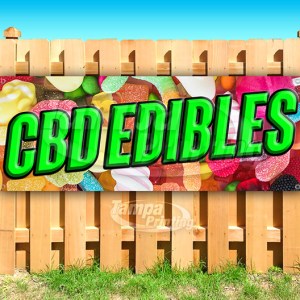 CBD EDIBLES Advertising Vinyl Banner Flag Sign SMOKE SHOP CBD EDIBLES Advertising Vinyl Banner Flag Sign SMOKE SHOP