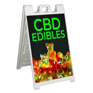CBD Edibles Signicade 24×36 A Frame Sidewalk Sign Double Sided CBD Edibles Signicade 24×36 A Frame Sidewalk Sign Double Sided