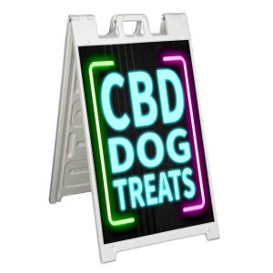 CBD DOG TREATS NEON Signicade 24×36 Aframe Sidewalk Sign Banner Decal EDIBLES CBD DOG TREATS NEON Signicade 24×36 Aframe Sidewalk Sign Banner Decal EDIBLES
