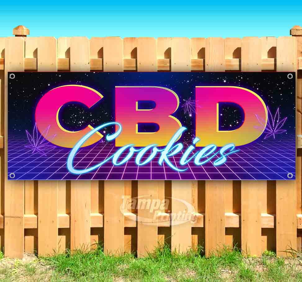CBD Cookies Advertising Vinyl Banner Flag Sign Many Sizes Available USA Edibles