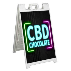 CBD CHOCOLATE NEON Signicade 24×36 Aframe Sidewalk Sign Banner Decal EDIBLE CBD CHOCOLATE NEON Signicade 24×36 Aframe Sidewalk Sign Banner Decal EDIBLE
