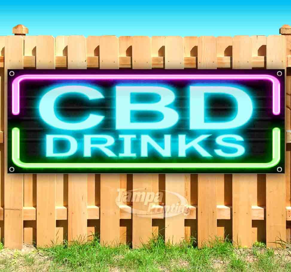 CBD Drinks Advertising Vinyl Banner Flag Sign Many Sizes Available USA Edibles