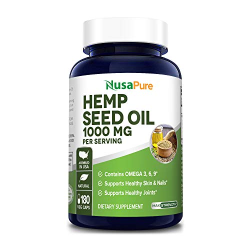 Hemp Oil Capsules | 90,000 mg Per Bottle | 180 Veggie Softgels | Max Potency | Non-GMO, Gluten Free