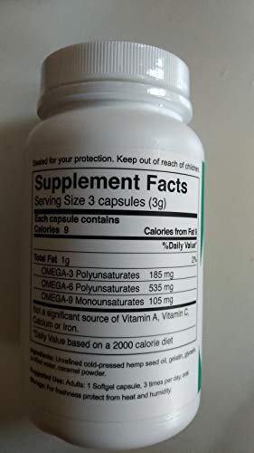 Manitoba Harvest Hemp Seed Oil Softgels, 780 Mg of Plant Based Omegas 3 & 6 per Serving, 120 Ct