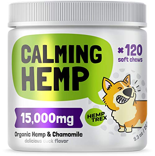 Calming Hemp Treats For Dogs – Made in USA with Organic Hemp – Dog Anxiety Relief – Natural Separation Aid – Helps with…
