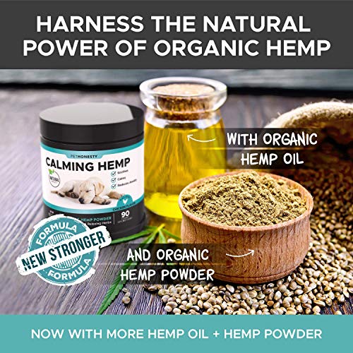 PetHonesty Hemp Calming Chews for Dogs – All-Natural Soothing Snacks with Hemp + Valerian Root, Stress & Dog Anxiety…
