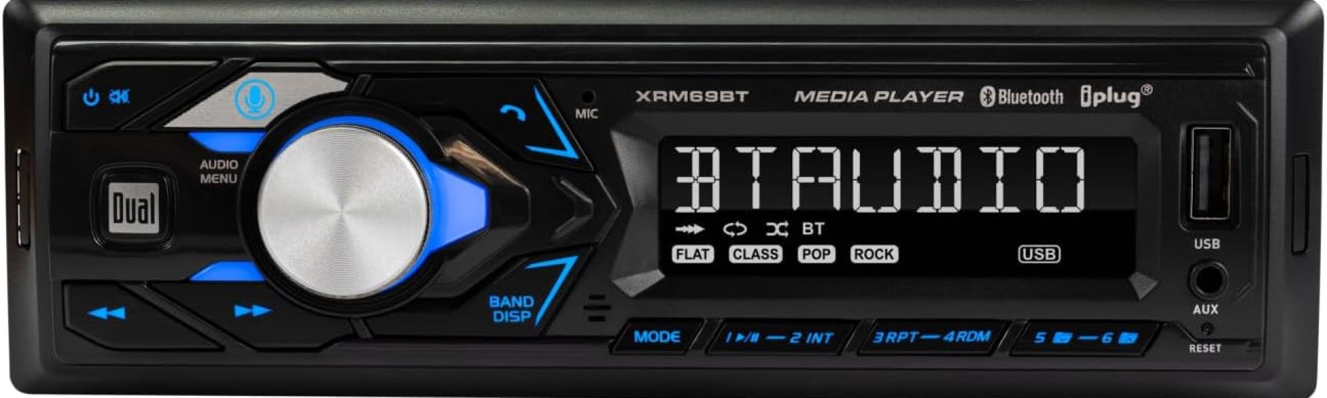 Twin XRM69BT 7 Character LCD Single DIN Automobile Stereo Radio | Push to Discuss Assistant | Bluetooth Arms Free Calling & Music Streaming | AM/FM Radio | USB Playback & Charging | Not a CD Participant Twin XRM69BT 7 Character LCD Single DIN Automobile Stereo Radio | Push to Discuss Assistant | Bluetooth Arms Free Calling & Music Streaming | AM/FM Radio | USB Playback & Charging | Not a CD Participant