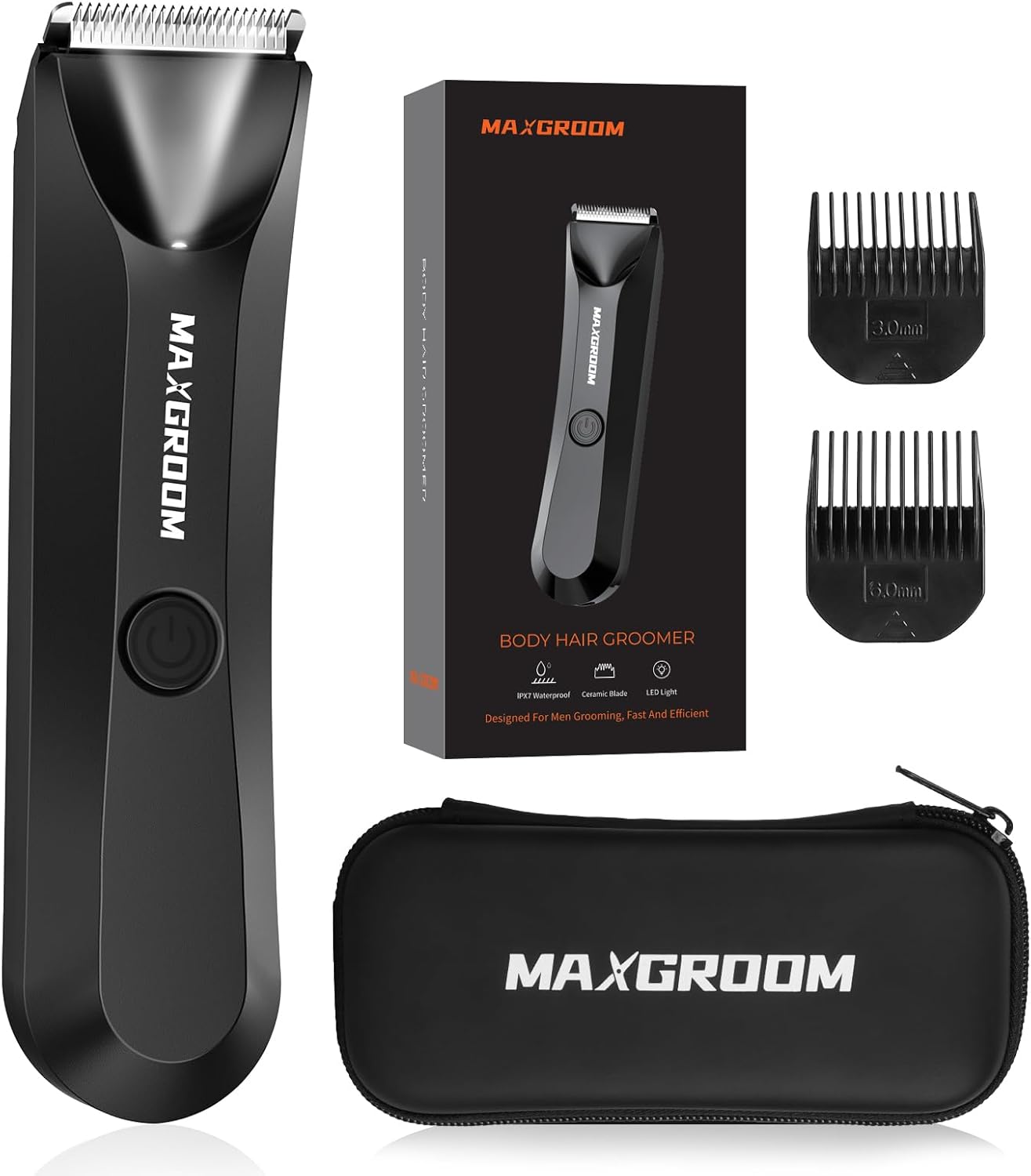 Manscape Physique Hair Trimmer for Males, IPX7 Waterproof Pubic & Groin Hair Trimmer- Electrical Ball Shaver with LED Gentle, Ceramic Blade, USB Rechargeable & Journey Pouch Manscape Physique Hair Trimmer for Males, IPX7 Waterproof Pubic & Groin Hair Trimmer- Electrical Ball Shaver with LED Gentle, Ceramic Blade, USB Rechargeable & Journey Pouch