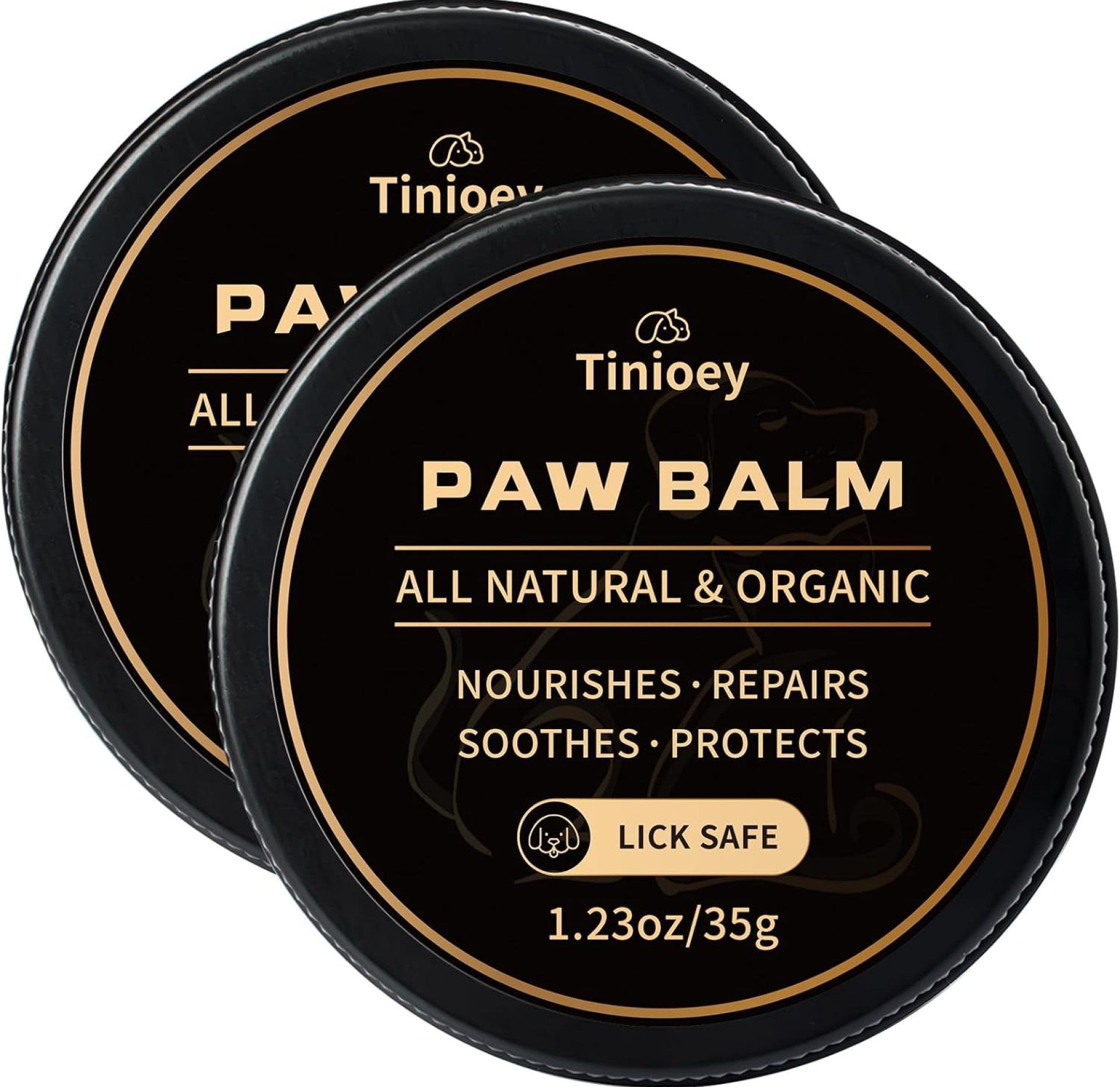 All-Pure Lick Protected Canine Paw Balm for Canine & Cats | 2 Pack Canine Paw Pad Balm Paw Protector, Moisturizer & Soother for Dry Cracked Paws & Noses | Snout Soother for Canine (1.23oz*2) All-Pure Lick Protected Canine Paw Balm for Canine & Cats | 2 Pack Canine Paw Pad Balm Paw Protector, Moisturizer & Soother for Dry Cracked Paws & Noses | Snout Soother for Canine (1.23oz*2)