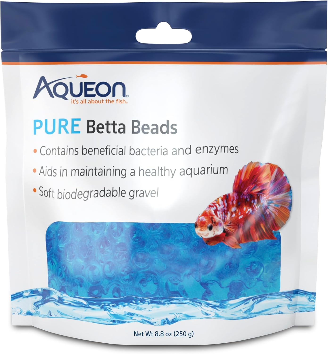 Aqueon PURE Betta Beads, Water Look after Unfiltered Aquariums, Maintains Clear Water and Helps Breakdown Natural Sludge, Blue Aqueon PURE Betta Beads, Water Look after Unfiltered Aquariums, Maintains Clear Water and Helps Breakdown Natural Sludge, Blue