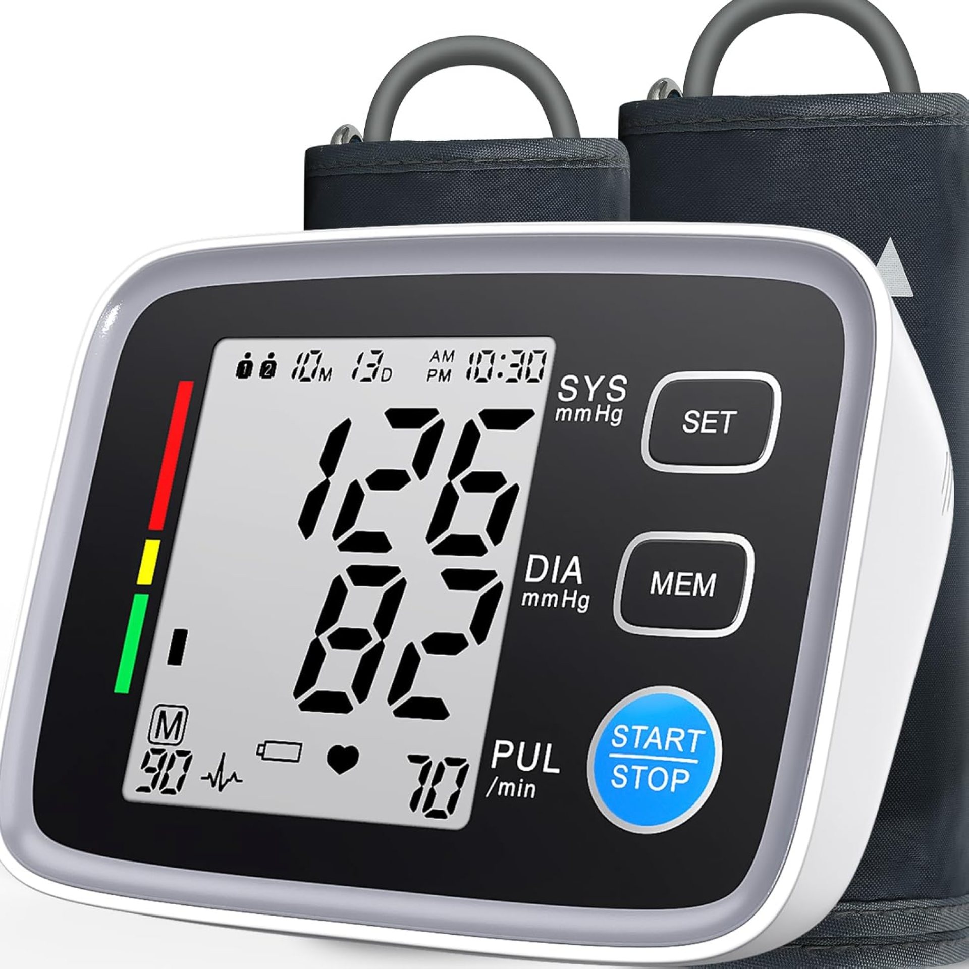 Higher Arm Blood Strain Monitor for Residence Use 2 Cuff Sizes, 9-17” & 13-21”Additional Massive BP Cuff Automated Digital Blood Strain Machine 2 Customers 180 Recollections USB Cable 4 AA Batteries Higher Arm Blood Strain Monitor for Residence Use 2 Cuff Sizes, 9-17” & 13-21”Additional Massive BP Cuff Automated Digital Blood Strain Machine 2 Customers 180 Recollections USB Cable 4 AA Batteries