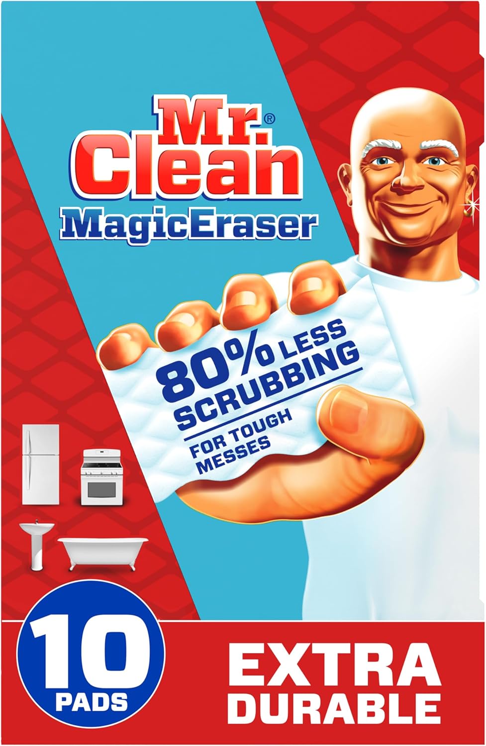 Mr. Clear Magic Eraser, Further Sturdy, Multi Objective Cleaner, Shoe, Toilet, Bathe, and Automotive Window and Windshield Cleaner, Cleansing Pads, 10 Depend Mr. Clear Magic Eraser, Further Sturdy, Multi Objective Cleaner, Shoe, Toilet, Bathe, and Automotive Window and Windshield Cleaner, Cleansing Pads, 10 Depend