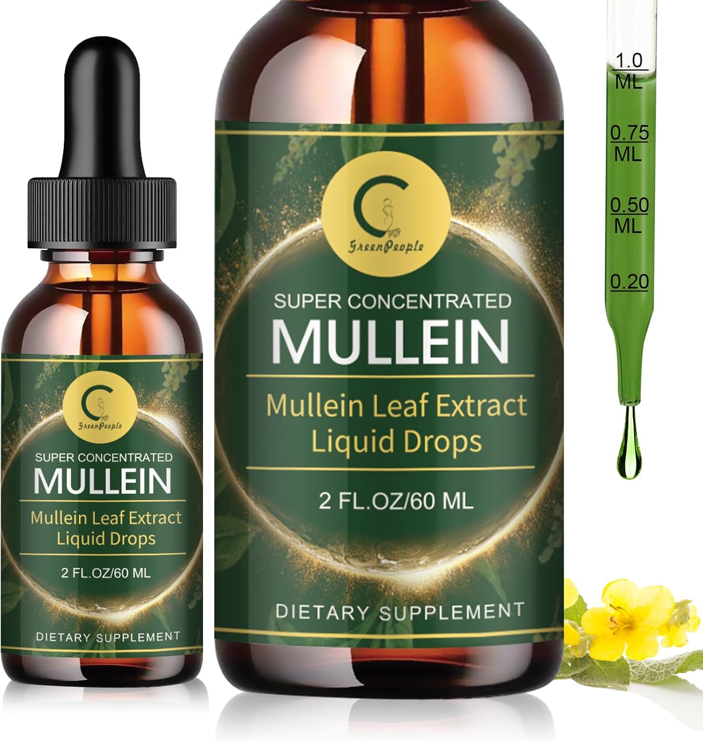 Mullein Drops for Lungs – Lung Cleanse & Detox – Vegan Mullein Leaf Extract Liquid Tincture, Assist for Respiratory, Immune, Digestive System, Pure Natural Complement, Non-GMO,2 FL OZ Mullein Drops for Lungs – Lung Cleanse & Detox – Vegan Mullein Leaf Extract Liquid Tincture, Assist for Respiratory, Immune, Digestive System, Pure Natural Complement, Non-GMO,2 FL OZ