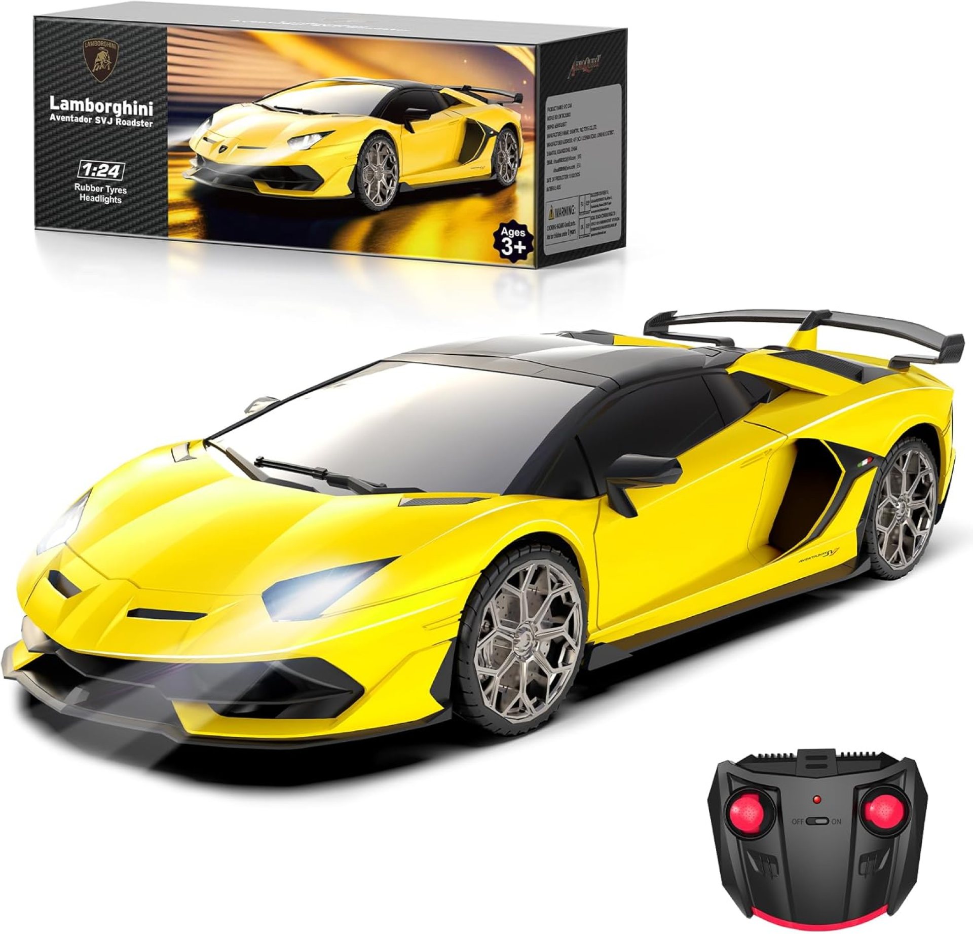 Lamborghini Distant Management Automobile, 1:24 Scale Electrical Sport Racing Passion Toy Automobile Lamborghini Mannequin Car for Boys Women Birthday Items, Yellow Lamborghini Distant Management Automobile, 1:24 Scale Electrical Sport Racing Passion Toy Automobile Lamborghini Mannequin Car for Boys Women Birthday Items, Yellow