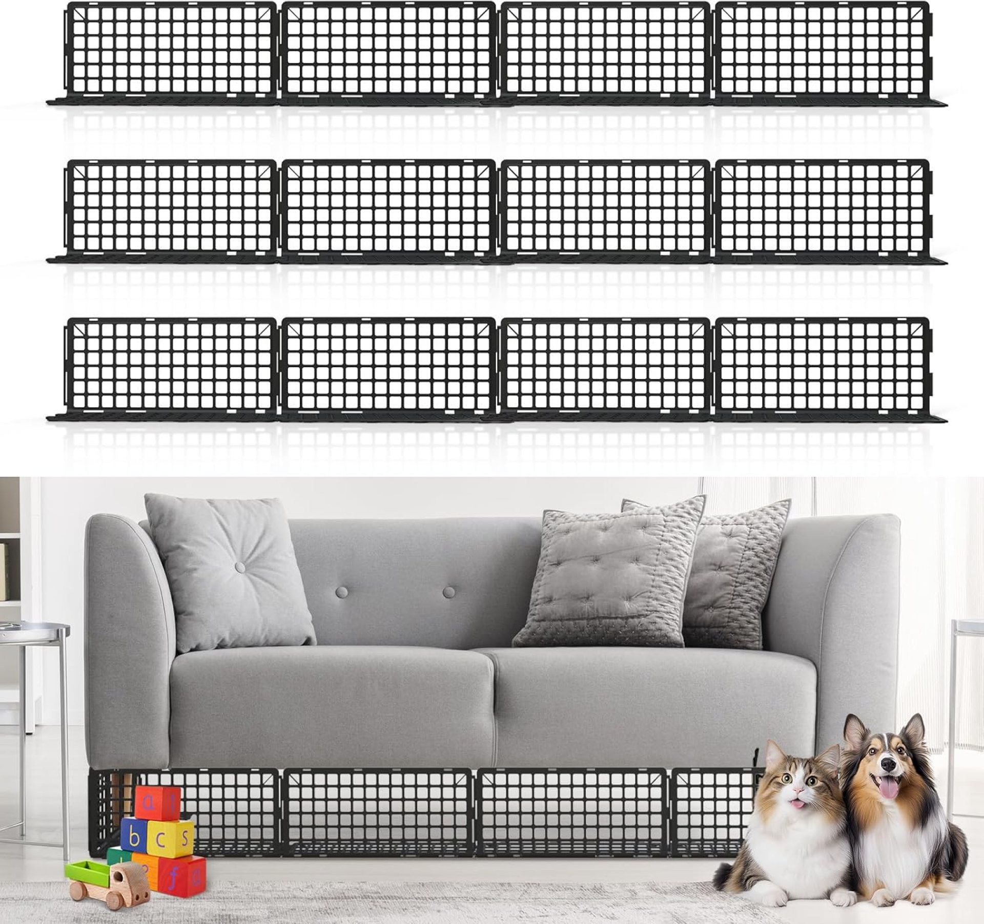 HONKID Below Sofa Blocker 12 Pack, Below Mattress Blocker Prevents Toys & Pets Below Furnishings, Splendid for Residing Room, Bed room, Playroom (6.6″ H x 14.5″ L) HONKID Below Sofa Blocker 12 Pack, Below Mattress Blocker Prevents Toys & Pets Below Furnishings, Splendid for Residing Room, Bed room, Playroom (6.6″ H x 14.5″ L)