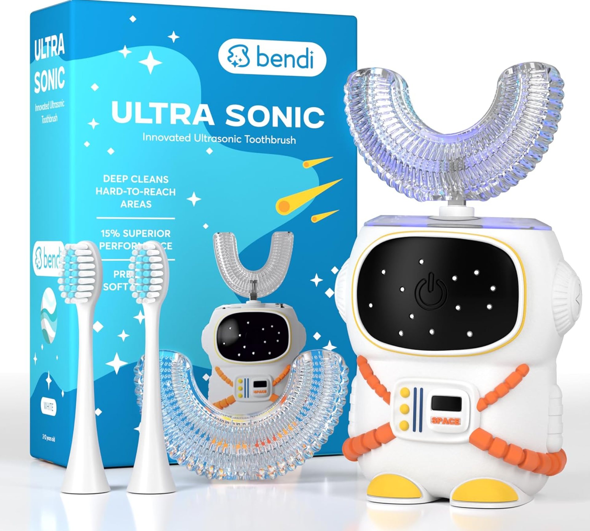 Sensory 360 Spherical U-Formed Astronaut Design Mouthguard Electrical Toothbrush for Youngsters Ages 2-7 – Computerized Reminiscence Operate – 5 Modes Toothbrush with A number of Heads – Youngsters Journey Necessities (White) Sensory 360 Spherical U-Formed Astronaut Design Mouthguard Electrical Toothbrush for Youngsters Ages 2-7 – Computerized Reminiscence Operate – 5 Modes Toothbrush with A number of Heads – Youngsters Journey Necessities (White)