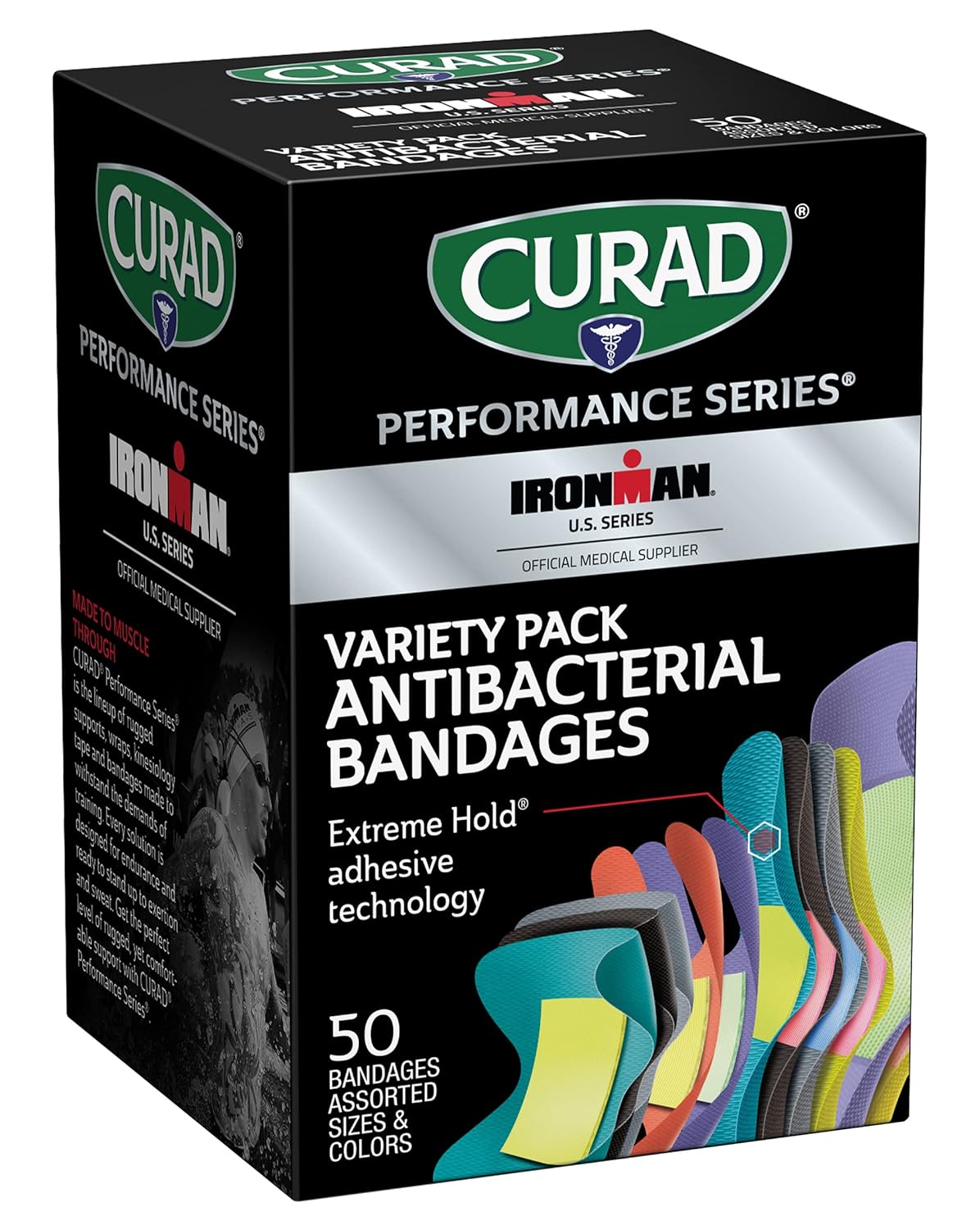 CURAD Efficiency Collection IRONMAN Antibacterial Bandages, Excessive Maintain Adhesive Expertise, Finger & Knuckle Bandages, Versatile Cloth, Selection Pack with Assorted Sizes & Colours, 50 Rely CURAD Efficiency Collection IRONMAN Antibacterial Bandages, Excessive Maintain Adhesive Expertise, Finger & Knuckle Bandages, Versatile Cloth, Selection Pack with Assorted Sizes & Colours, 50 Rely