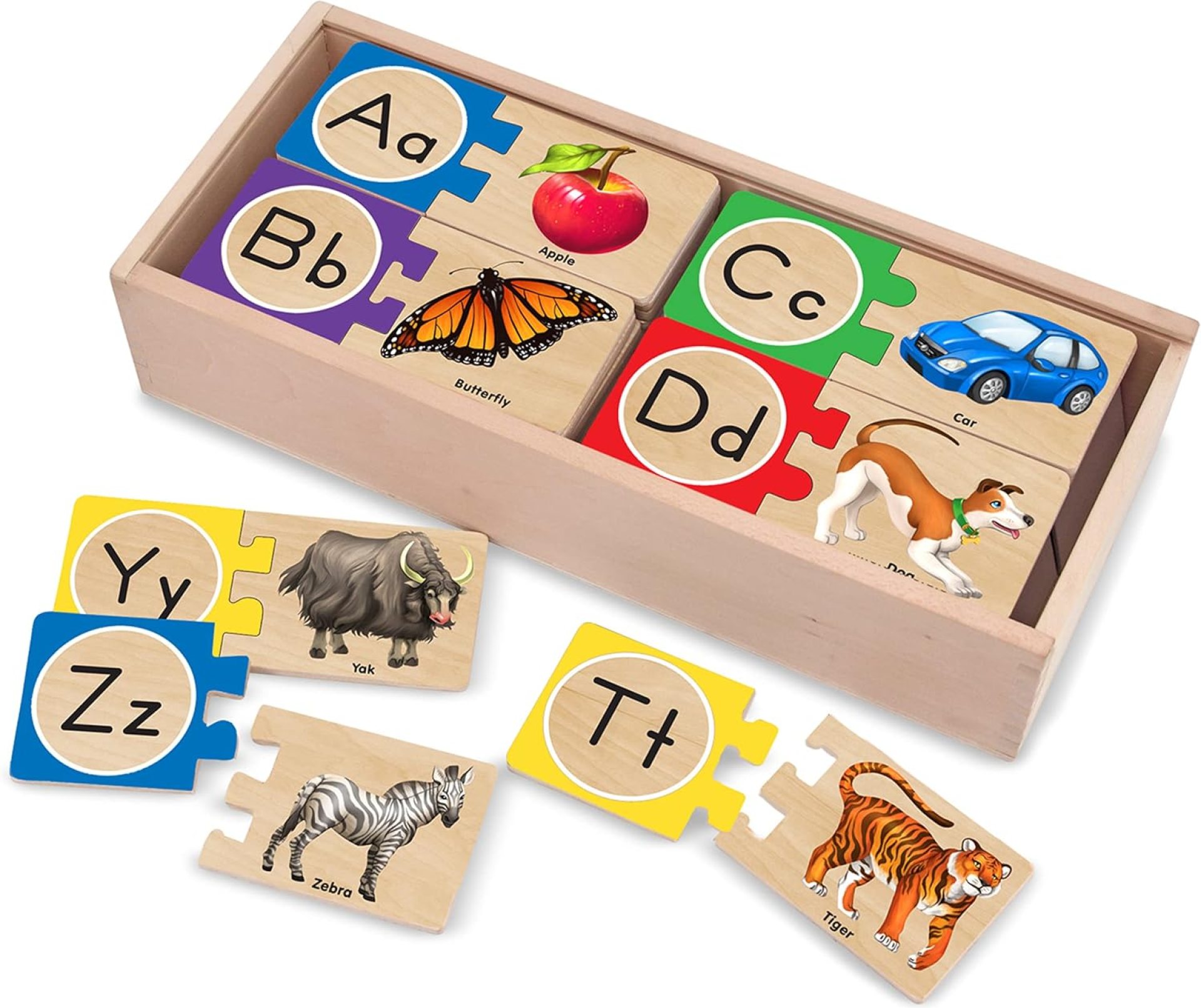 Melissa & Doug Self-Correcting Alphabet Picket Puzzles With Storage Field (52 pcs) Melissa & Doug Self-Correcting Alphabet Picket Puzzles With Storage Field (52 pcs)