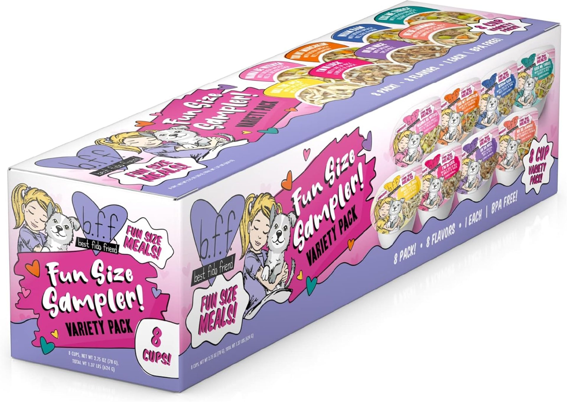 B.F.F. Finest Fido Buddy Enjoyable Measurement Meal Selection Pack, Pure Moist Canine Meals Cups by Weruva B.F.F. Finest Fido Buddy Enjoyable Measurement Meal Selection Pack, Pure Moist Canine Meals Cups by Weruva