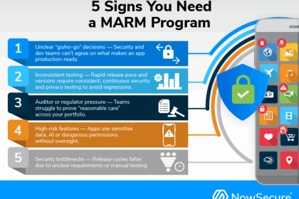 5 sinais de que você precisa de um programa de gerenciamento de risco de aplicativos móveis (MARM) 5 sinais de que você precisa de um programa de gerenciamento de risco de aplicativos móveis (MARM)