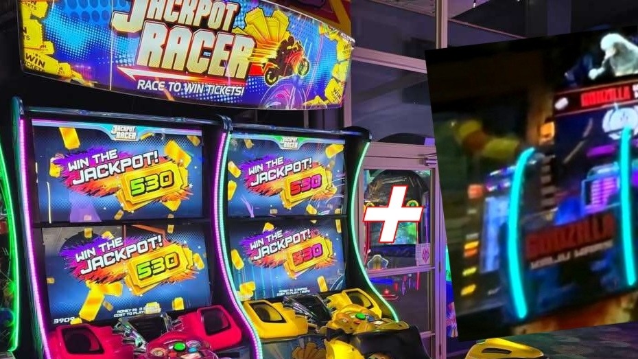 Heróis de arcade em teste de emoções brutas: guerras de Godzilla Kaiju (não VR); Jackpot Racer Heróis de arcade em teste de emoções brutas: guerras de Godzilla Kaiju (não VR); Jackpot Racer