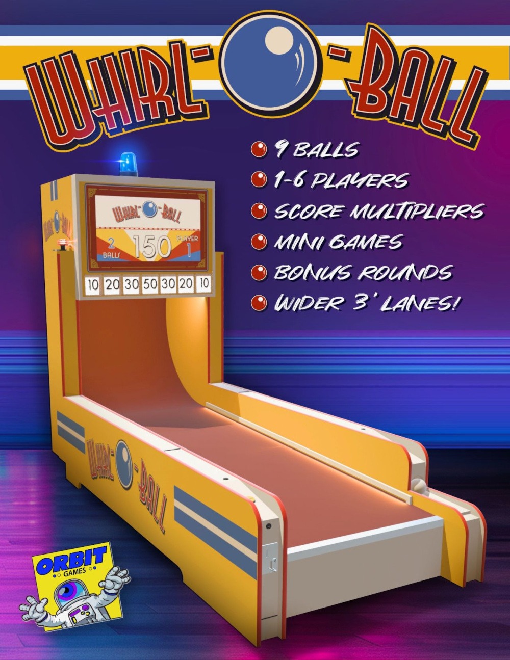 Arcade Heroes Orbit Games estreia na Pinball Expo 2025 com Whirl-O-Ball Arcade Heroes Orbit Games estreia na Pinball Expo 2025 com Whirl-O-Ball