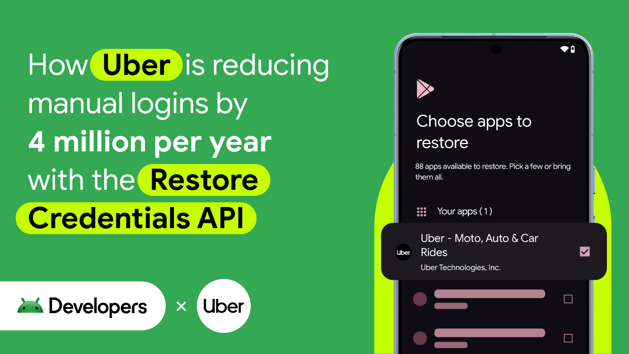 Como a Uber está reduzindo logins manuais em 4 milhões por ano com a API Restore Credentials Como a Uber está reduzindo logins manuais em 4 milhões por ano com a API Restore Credentials