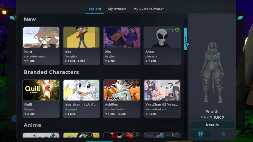 ‘Vrchat’ abre um novo mercado para comprar e vender avatares VR ‘Vrchat’ abre um novo mercado para comprar e vender avatares VR