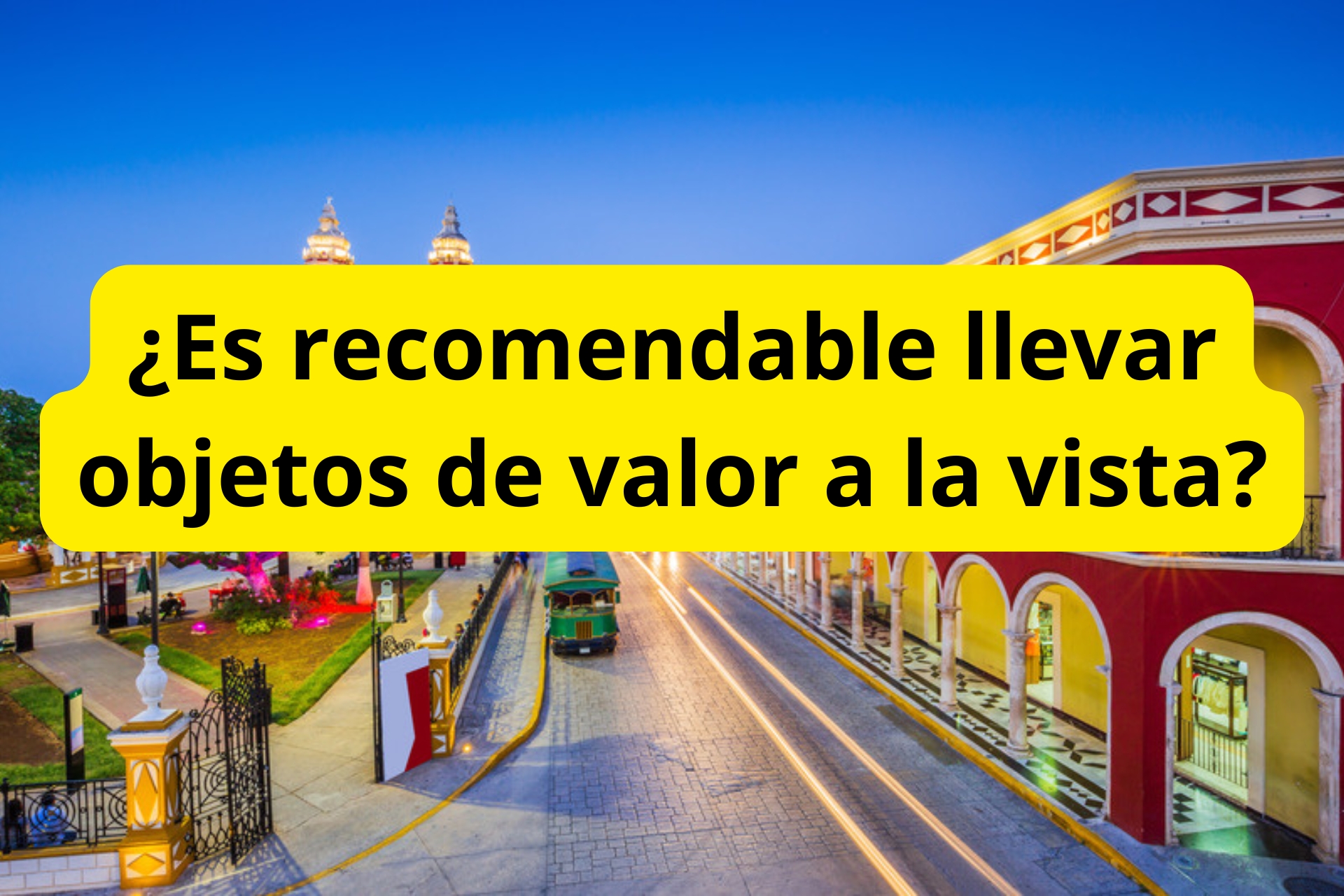 ¿Es recomendable llevar objetos de valor a la vista? ¿Es recomendable llevar objetos de valor a la vista?