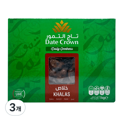데이트크라운 건 대추야자, 1kg, 9개