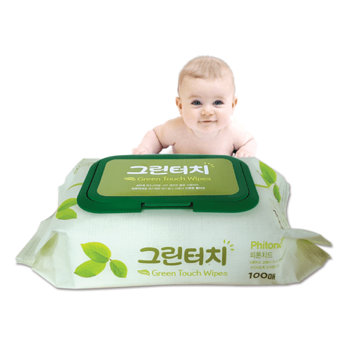 마미요 네이처 그린 유아물티슈 캡형 32gsm, 100개입, 80개