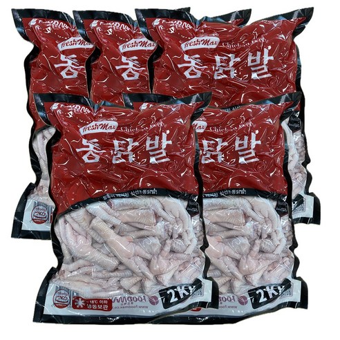 프레쉬맥스 닭발 원료 통닭발 2Kg, 2kg(1개), 5개