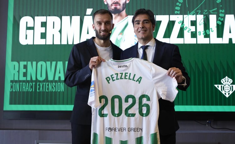 El Real Betis celebra el acto de renovación de Germán Pezzella El Real Betis celebra el acto de renovación de Germán Pezzella