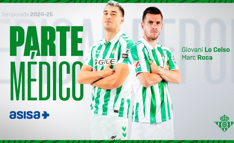 Parte médico de Marc Roca y Giovani Lo Celso Parte médico de Marc Roca y Giovani Lo Celso