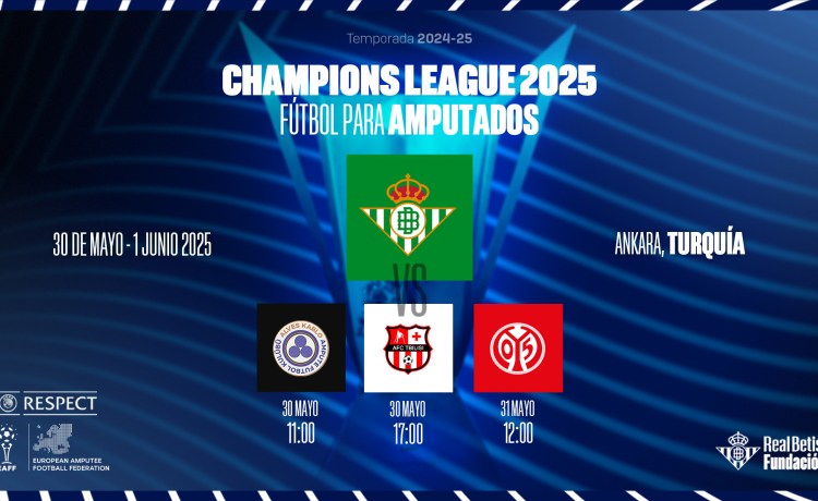 El Real Betis viaja hasta Turquía para disputar la Champions League, máxima competición internacional de fútbol para amputados El Real Betis viaja hasta Turquía para disputar la Champions League, máxima competición internacional de fútbol para amputados