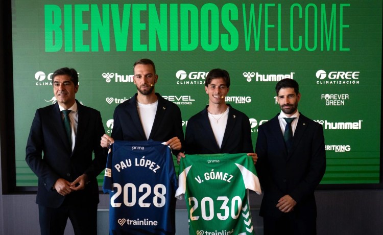 Pau López y Valentín Gómez, presentados como nuevos jugadores del Real Betis Pau López y Valentín Gómez, presentados como nuevos jugadores del Real Betis