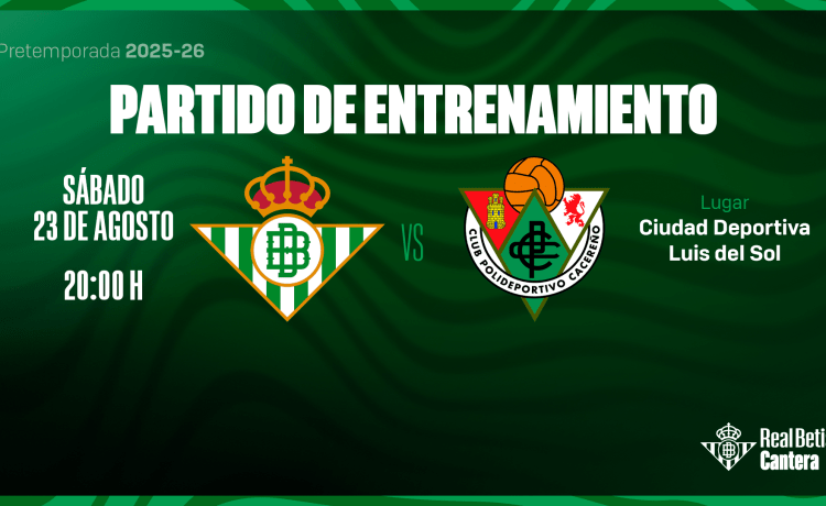 El Betis Deportivo-CP Cacereño de pretemporada se jugará en la Ciudad Deportiva Luis del Sol El Betis Deportivo-CP Cacereño de pretemporada se jugará en la Ciudad Deportiva Luis del Sol