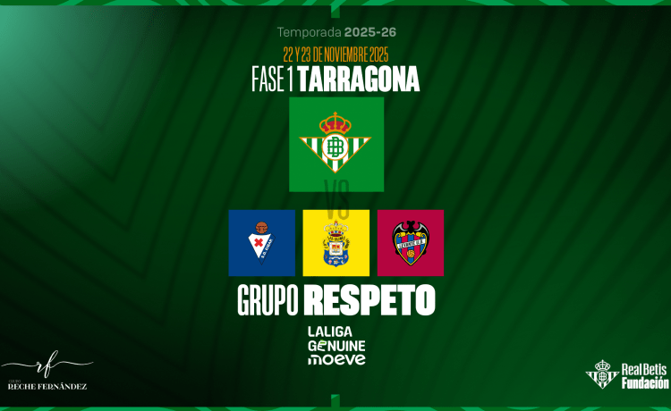 El Real Betis Genuine jugará la primera fase de liga en Tarragona El Real Betis Genuine jugará la primera fase de liga en Tarragona