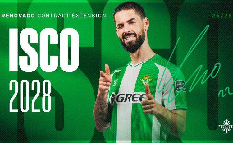 Isco renueva su contrato con el Real Betis Isco renueva su contrato con el Real Betis