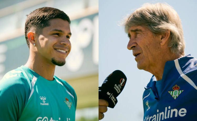 Rueda de prensa de Manuel Pellegrini y Cucho Hernández previa al Real Betis-SC Braga Rueda de prensa de Manuel Pellegrini y Cucho Hernández previa al Real Betis-SC Braga
