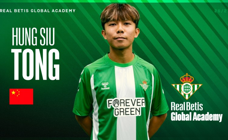 Hung Siu Tong, primer jugador internacional en incorporarse al Real Betis Global Academy Hung Siu Tong, primer jugador internacional en incorporarse al Real Betis Global Academy