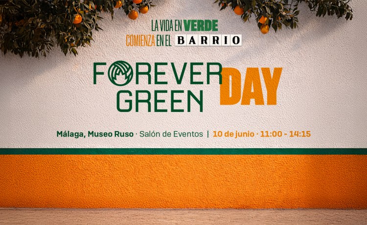 Inscríbete al Forever Green Day, un encuentro que reunirá el 10 de junio en Málaga a referentes internacionales en sostenibilidad y acción climática Inscríbete al Forever Green Day, un encuentro que reunirá el 10 de junio en Málaga a referentes internacionales en sostenibilidad y acción climática