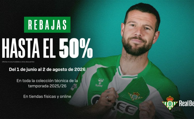 Arranca el periodo de rebajas en las tiendas oficiales del Real Betis Balompié Arranca el periodo de rebajas en las tiendas oficiales del Real Betis Balompié