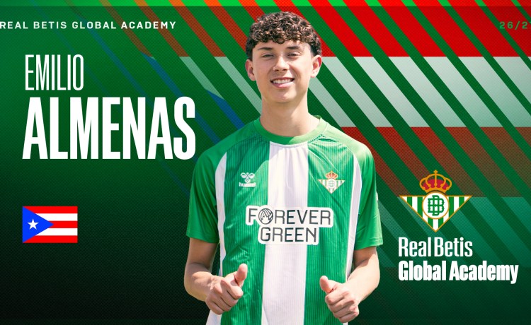 Emilio Almenas se incorpora al Real Betis Global Academy para seguir creciendo en su carrera futbolística Emilio Almenas se incorpora al Real Betis Global Academy para seguir creciendo en su carrera futbolística