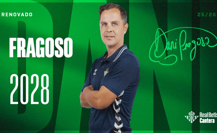 Dani Fragoso renueva hasta 2028 con el Real Betis Dani Fragoso renueva hasta 2028 con el Real Betis