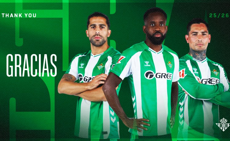 Chimy Ávila, Ricardo Rodríguez y Cédric Bakambu finalizan sus etapas en el Real Betis Chimy Ávila, Ricardo Rodríguez y Cédric Bakambu finalizan sus etapas en el Real Betis
