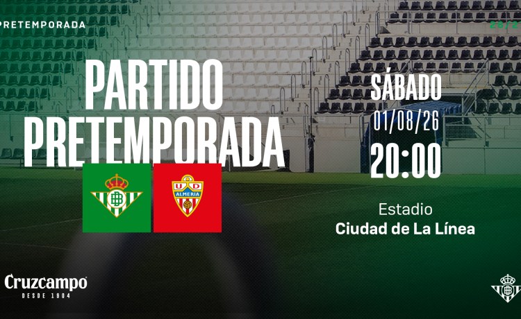 El Real Betis se medirá a la UD Almería el 1 de agosto El Real Betis se medirá a la UD Almería el 1 de agosto