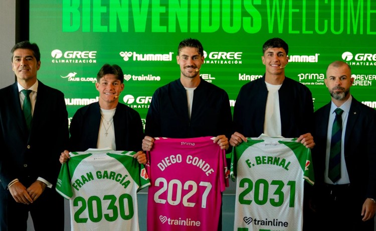 El Real Betis presenta a Facundo Bernal, Fran García y Diego Conde El Real Betis presenta a Facundo Bernal, Fran García y Diego Conde