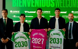 El Real Betis presenta a Facundo Bernal, Fran García y Diego Conde El Real Betis presenta a Facundo Bernal, Fran García y Diego Conde